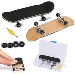 Finger Skateboard Alloy, Maple Deck and Box, Svart