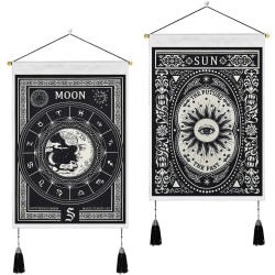 2 uppsättningar av tarot gobelänger månen och solen