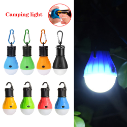 Camping tält glödlampa 3 Mode LED utomhus bärbar hängande Blå med karbinhake
