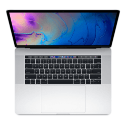 MacBook Pro 15" Touch Bar Mid 2019 Intel 6-Core i7 2.6 GHz 16 GB RAM 256 GB SSD Grade C Refurbished Silver