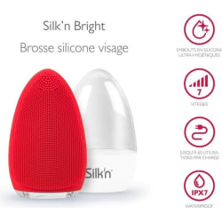 Silk'n BRIGHT röd ansiktsrengöringsborste - Laddningsbar - hypoallergen