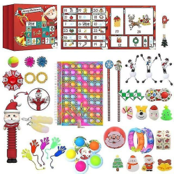 Juladventskalender Fidget Toys Pack Stress relief 24 dagars stress relief Figet Toy Box Julklapp till barn