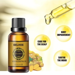 Magdränering Ginger Oil Lymfdränering Kroppsmassage Essenc light yellowB 30ml