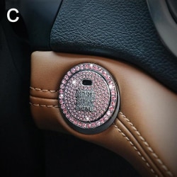 Bil Start-dekoration med ett klick Diamant-besatt Start Ring Decora pink One-size