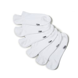 5 par sock i vit, one size 35-40, ingen skaft Vit one size