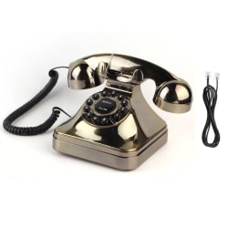 Vintage fastnettelefon i retrostil hjemmetelefon skrivebord
