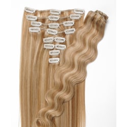 Clip on, vågig 90 % äkta hår 10% fiber # 234/23c