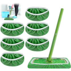 6 st Återanvändbara mikrofibermoppdynor för Swiffer Sweeper Mopp, Torrsopningsdukar & våta moppdukar för moppning av golv