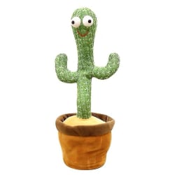 Dansende kaktus,talende kaktuslegetøj, dansende kaktus-lignende legetøj gentager, hvad du siger, elektronisk dansende syngende kaktuslegetøj med led lys Usb Chargin