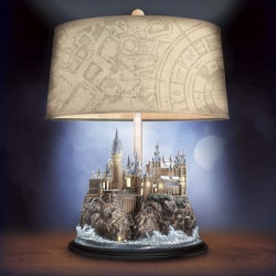 Bradford Exchange Harry Potter Hogwarts slott lysande skulptur bordslampa