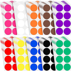 2 tums rund färgkodningsdekal 10 olika färger Circle Dot Etiketter Självhäftande Färgad Solid