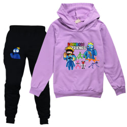ROBLOX Rainbow friends Tröja med huva för barn Toppar & byxor Outfits purple 160cm