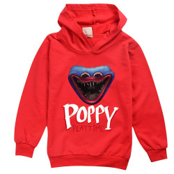 Poppy Playtime Huggy Wuggys Hoodie för barn Tecknad tröja Red 150cm