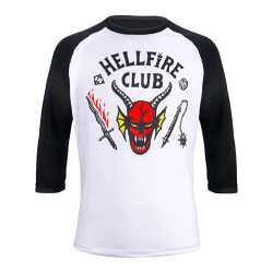 Stranger Things Hellfire Club T-shirt 3/4-ärmar Unisex säsong 2XL