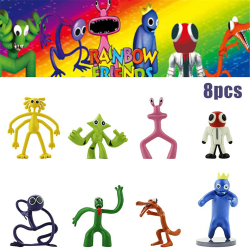 8st Rainbow Friends Actionfigurer Leksaker Set Julklapp 8PCS
