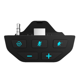 Headsetadapter Mic Headphone Converter för Xbox One Controller black