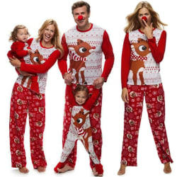 2 ST Family Christmas Pyjamas Nattkläder Hemoutfit Älg men L