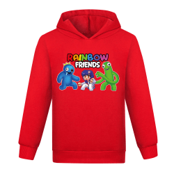 Rainbow Friends Hoodie Barn Långärmad Hooded Sweatshirt Toppar red 150cm