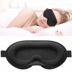 Sleeping Eye Masks 3D Elastisk Memory Foam Blindfold Black Office 003