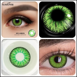 Kontaktlinser färgade linser halloween gröna cosplay lins