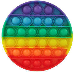 Push pop it rund cirkel 12,5 cm rainbow
