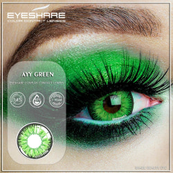 Kontaktlinser färgade linser halloween gröna cosplay lins kontak