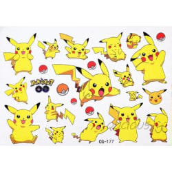 Pokemon 14 kpl lastentatuointi tatuointi pokémon pikachu White