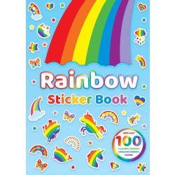 Regnbåge pysselbok 100+ klistermärke 12 sidor rainbow pyssel