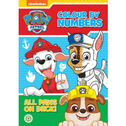 Paw patrol pysselbok 23 sidor colour by numbers aktivitetsbok