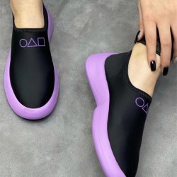 2022 Summer Platform Sneakers Dam Orange Character Casual Shoe purple 38