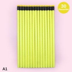 30 st aron färg triangel glänsande penna med gummi ritstift A1 SQBB