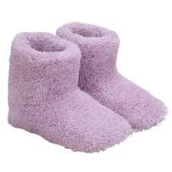 Unisex Rund Toe Fluffig Vinter Varm Sko Fuzzy Slippers Boots Rosa (kvinnor) 35-39(Women)/39-43(Men)