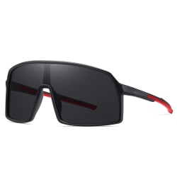 Unisex cykling polariserade glasögon Solglasögon Sport UV-skydd Black Red