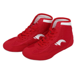 Unisex-barn High Top Wrestling Shoe Gummisula Boxningsskor Röd-1 33