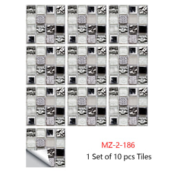 10 kpl Peel & Stick Backsplash tarroja Tarra PVC-seinälaatat MZ-2-186 WxL: 12x12"