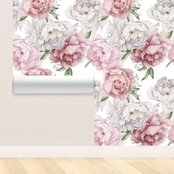 Blomma väggdekal självhäftande DIY heminredning Pink,40x240cm
