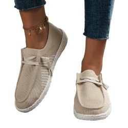 Dam Mesh Sneakers Pumps Slip On Moccasins Summer Loafers Aprikos 42