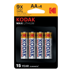 Kodak Max lithium AA battery (4 pack)