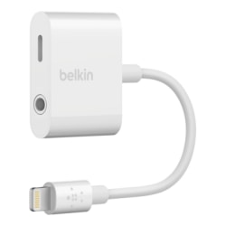 Belkin 3.5MM + Charge Rockstar Lightning, White (0.15m)