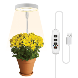 Odlingslampa växtbelysning för krukväxter varmvit/vit