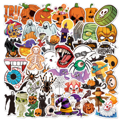 Klistermärken med Halloween-tema 50-pack Flerfärgad