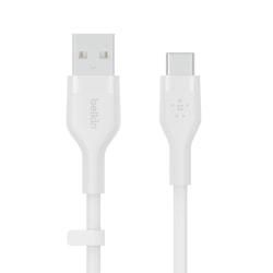 BOOST CHARGE USB-A to USB-C Silicon 3m, White