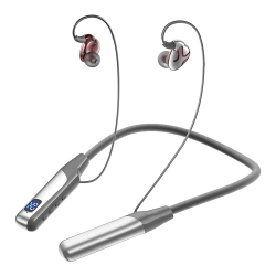 Bluetooth-hörlurar för nackband V5.3 Silver Silver