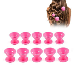 Magiska hårspolar silikon 10-pack Rosa