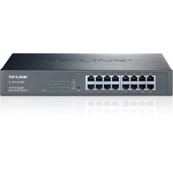 TP-LINK, nätverksswitch, 16-ports 10/100/1000Mbps, RJ45, svart