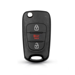 Bilnyckelskal till Hyundai Kia med 3 knappar svart