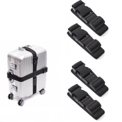 Bagageband Justerbart Nylon Bagagebälte för Secure Travel 4 Pack