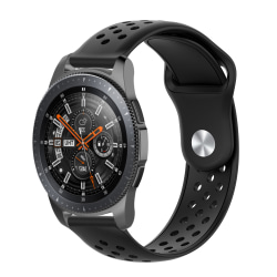 Samsung Gear S3 / Galaxy Watch 46 mm armband 22 mm Svart