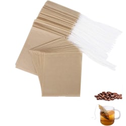 Kaffefilterpåsar för engångsbruk brun 100-pack