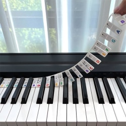 INF Avtagbara piano och keyboard etiketter 88 tangenter Flerfärgad